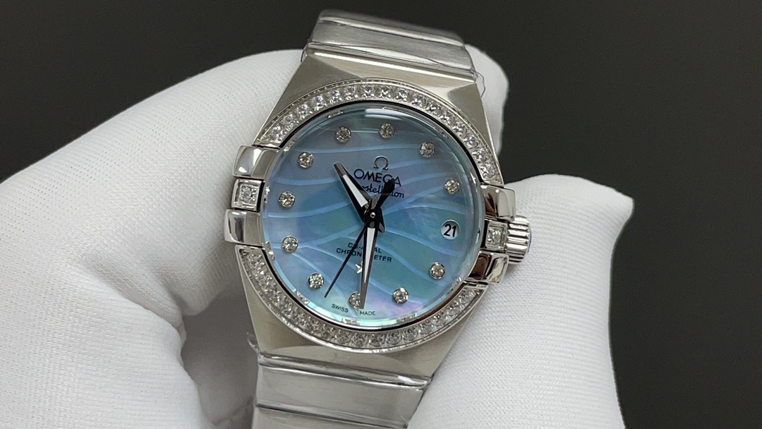 Omega Constellation Series: 8520 Cores and Blue-Colored Mother-of-Pearl Watch Face – Market’s Best Version - 图片 5