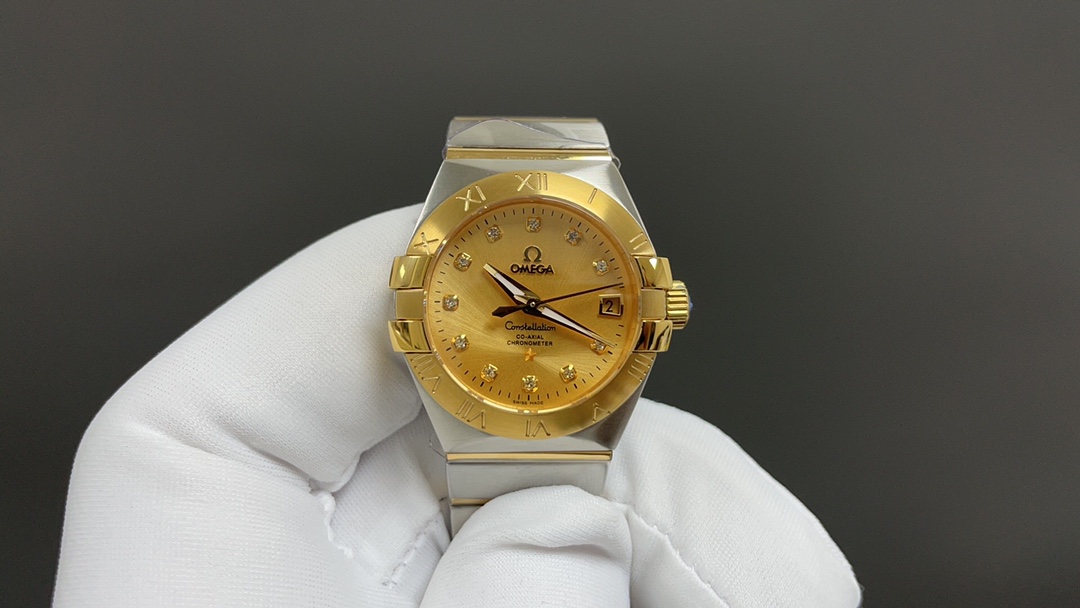 Omega Constellation Series: 2070 Gold Drill 50.PLUMA Light Wrist Watch with 8520 Cores - 图片 3