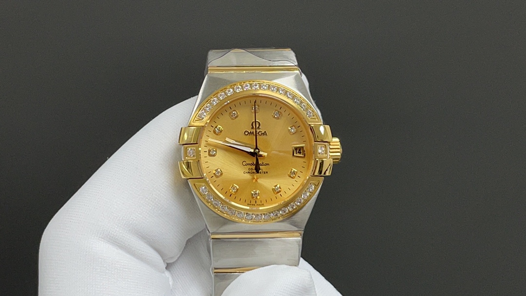 Omega Constellation Series: 2070 Gold Drill 50.PLUMA Light Wrist Watch with 8520 Cores - 图片 2