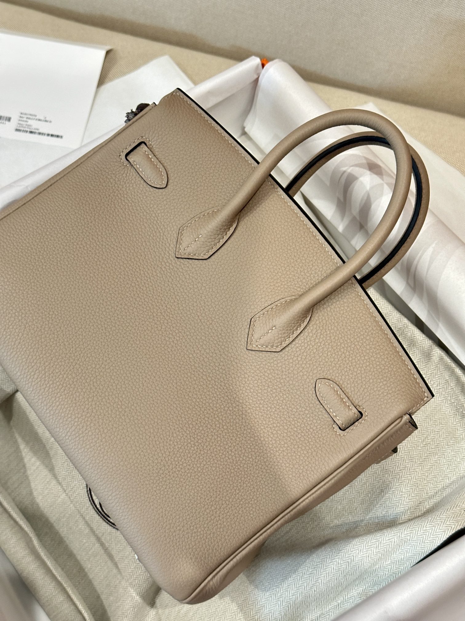 Hermes Birkin Taupe handbag shoulder