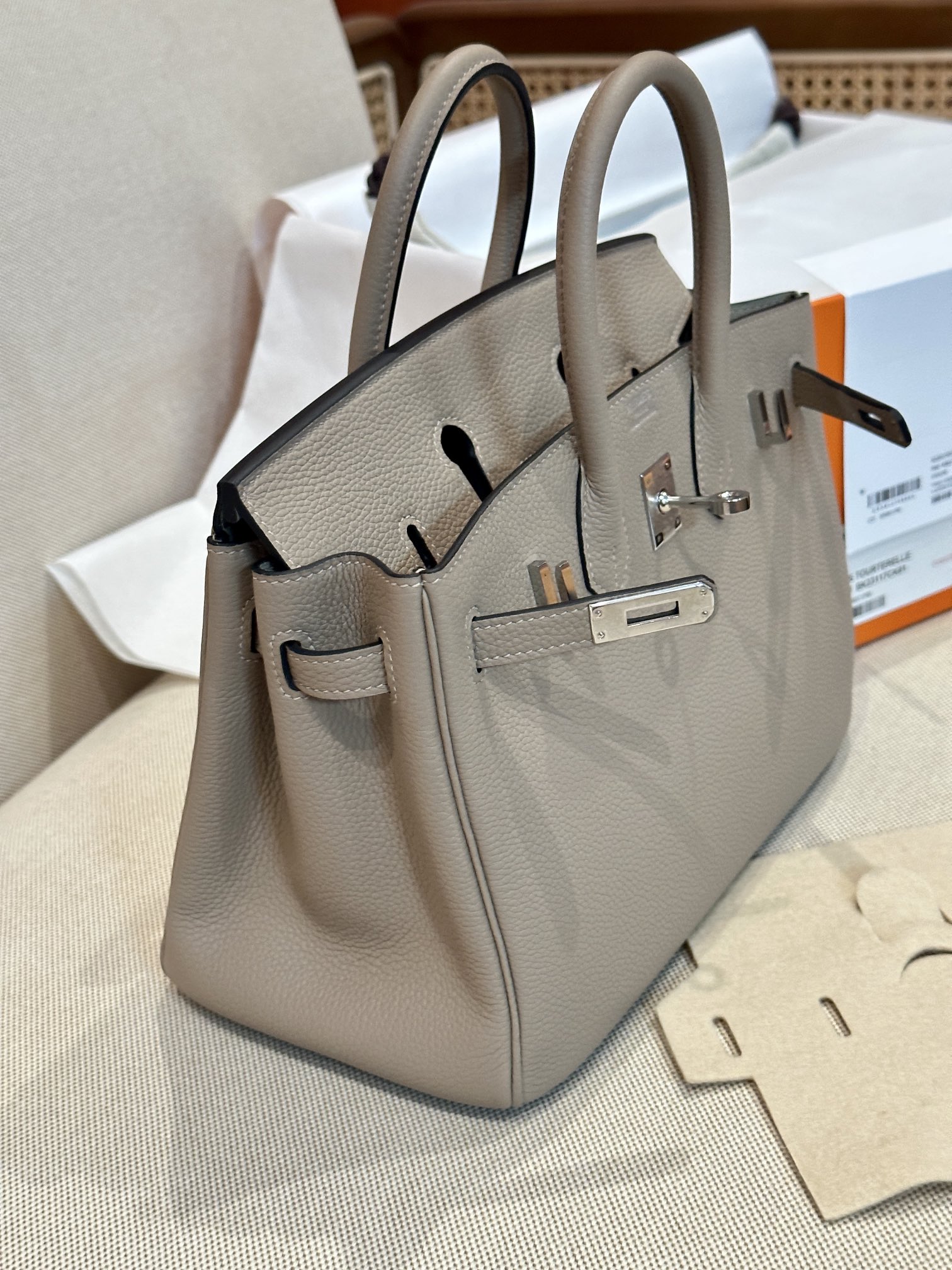 Hermes Birkin Taupe handbag shoulder
