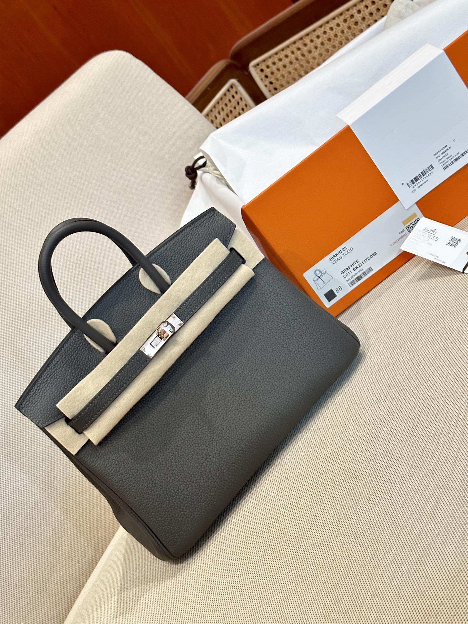 Hermes Birkin 25 Gray Togo 25 handbag everyday