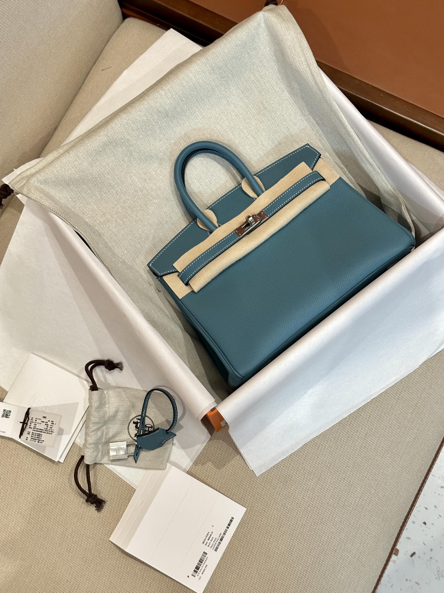 Hermes Birkin Blue Jean 25cm everyday