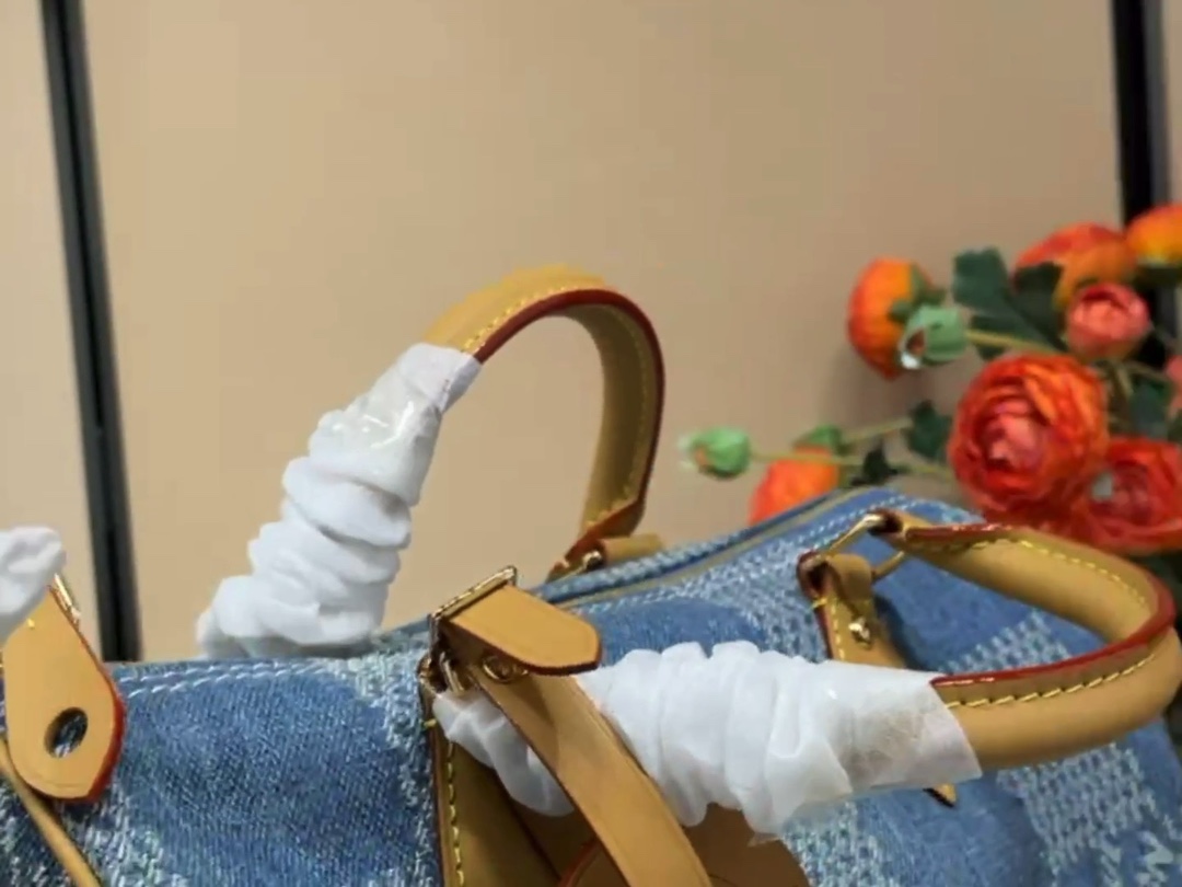 Louis Vuitton Speedy 25 handbagN40700 blue (plaid denim) so beautiful