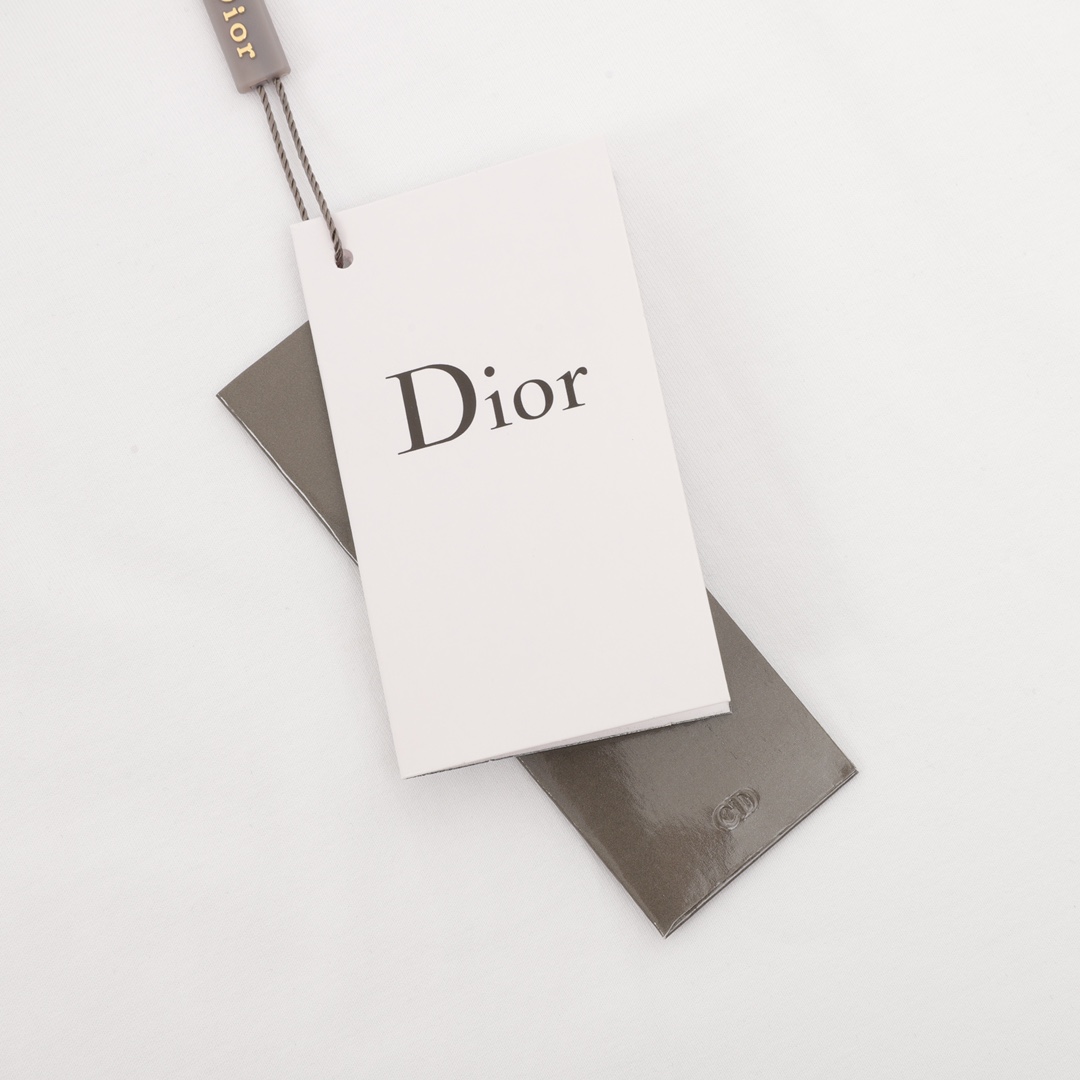 Dior/迪奥 荧光字母印花图案元素短袖T恤