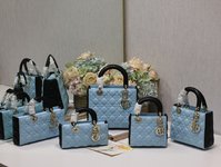 AAA Class Replica
 Dior Lady Handbags Crossbody & Shoulder Bags Black Blue