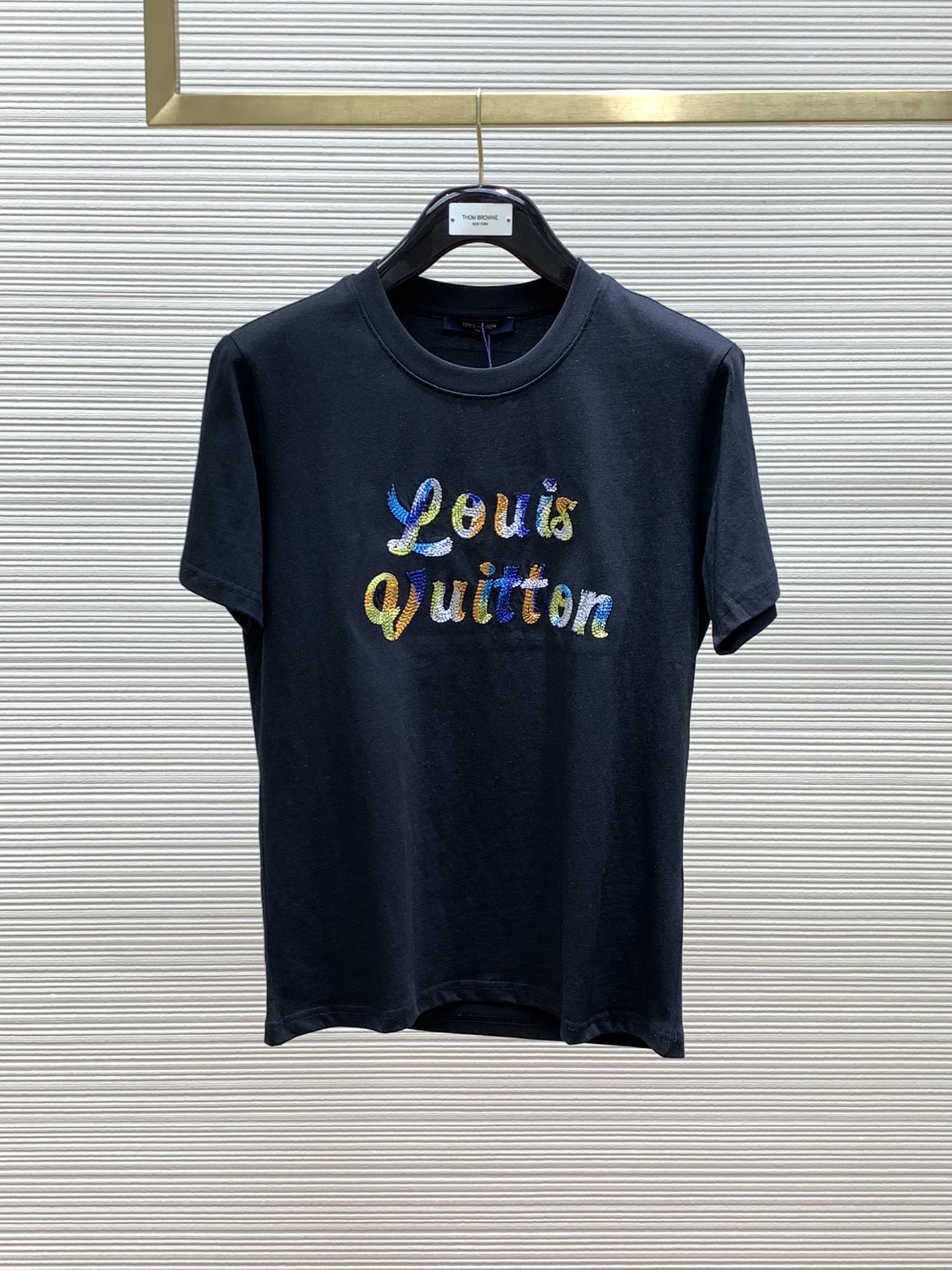 Louis Vuitton Clothing T-Shirt Embroidery Summer Collection Fashion Short Sleeve