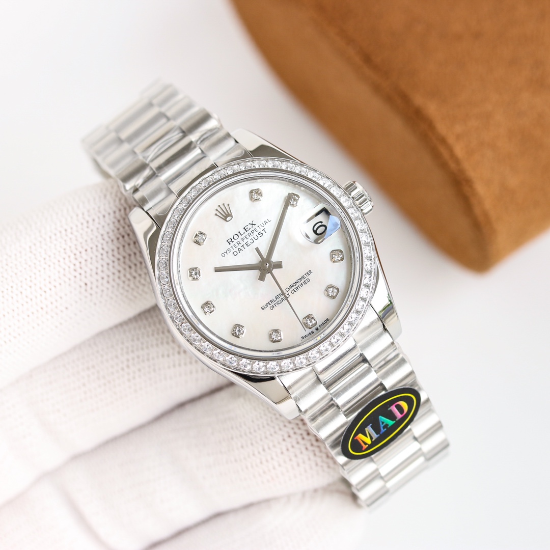 Rolex Datejust Luxury
 Watch Blue Set With Diamonds Fashion