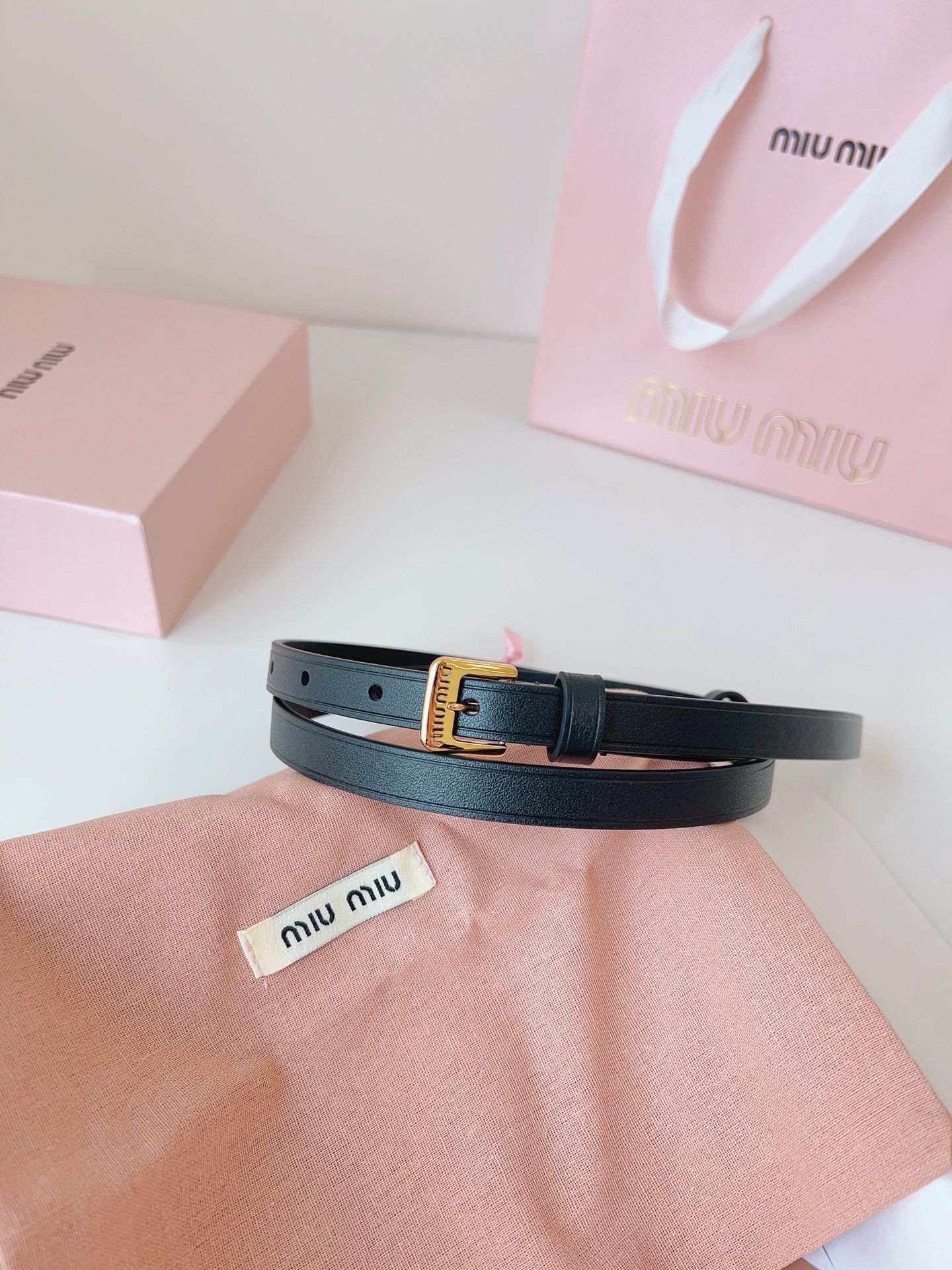I’m going to buy a real belt. Belt MiUMIU metal emptiness. 75, 80, 85, 90, 95, 100 - 图片 1