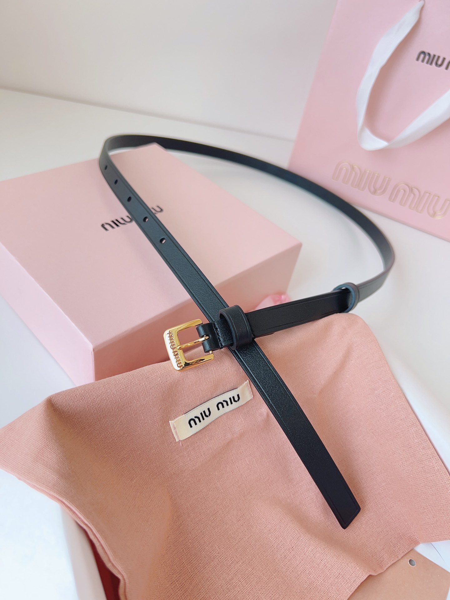 I’m going to buy a real belt. Belt MiUMIU metal emptiness. 75, 80, 85, 90, 95, 100 - 图片 2