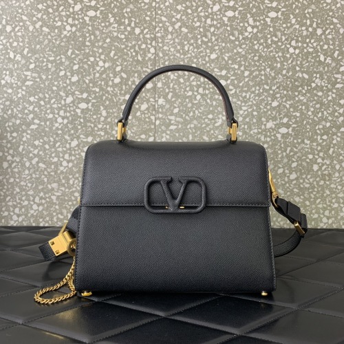 Valentino Garavani VSling Top Handle Bag - Black Leather with Gold Hardware 1 Valentino Garavani VSling Top Handle Bag - Black Leather with Gold Hardware