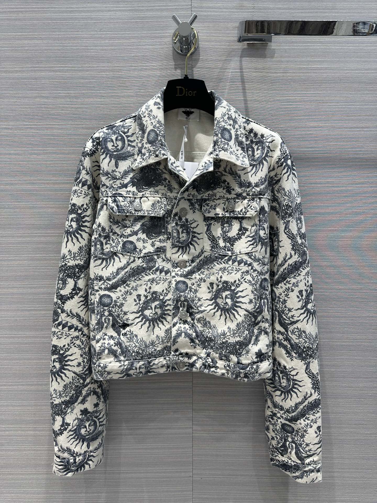 Dior Clothing Coats & Jackets Printing Cotton Denim Spring/Summer Collection Casual