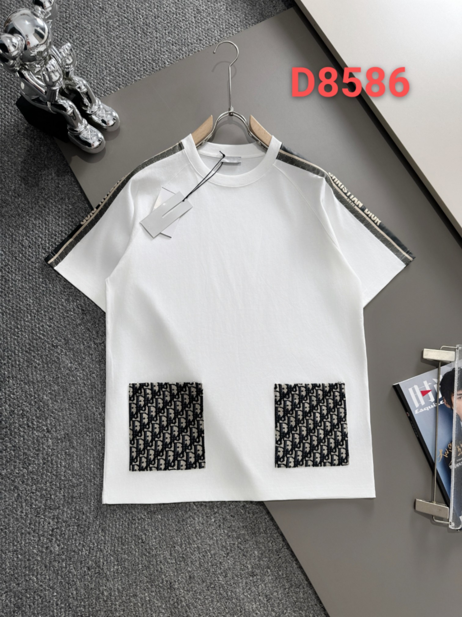 Dior Dior 24ss primavera y verano nueva versión alta empalme de doble bolsillo correas clásicas mismo efecto en la part…