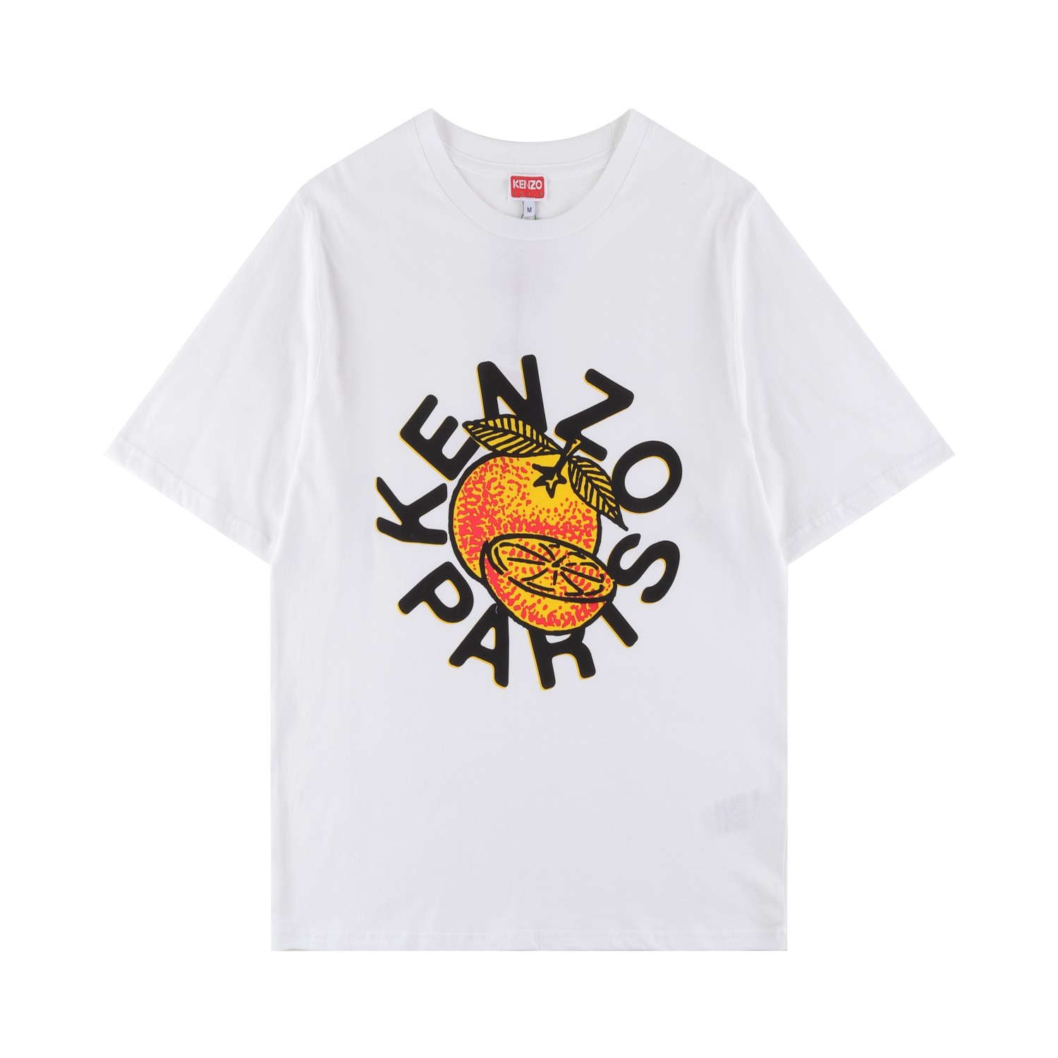 Camiseta de manga corta KENZ* 2024SS nueva primavera/verano, estampado digital de letras con buena suerte en la parte d…