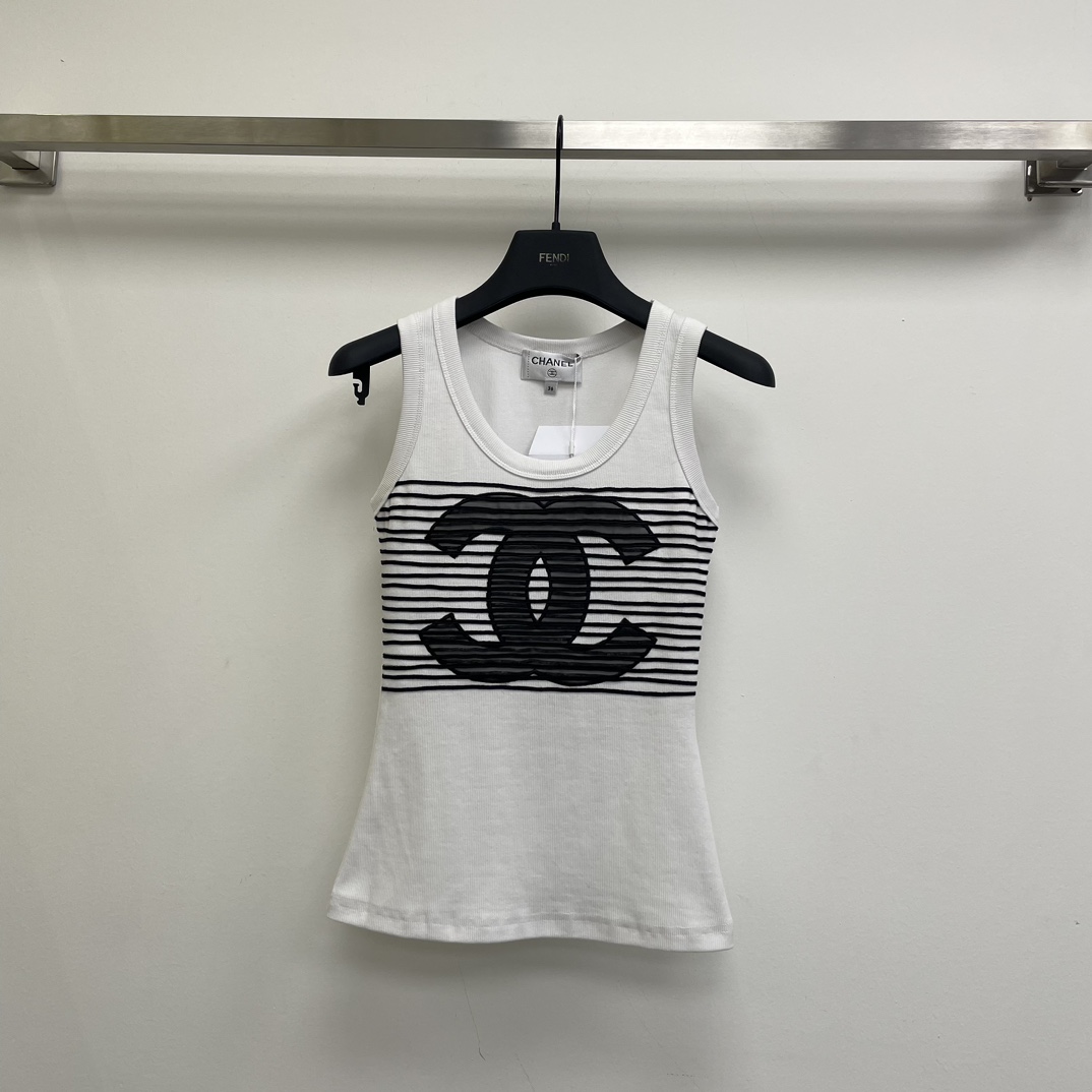 Chanel Shop
 Clothing Tank Tops&Camis Black White Spring/Summer Collection Vintage