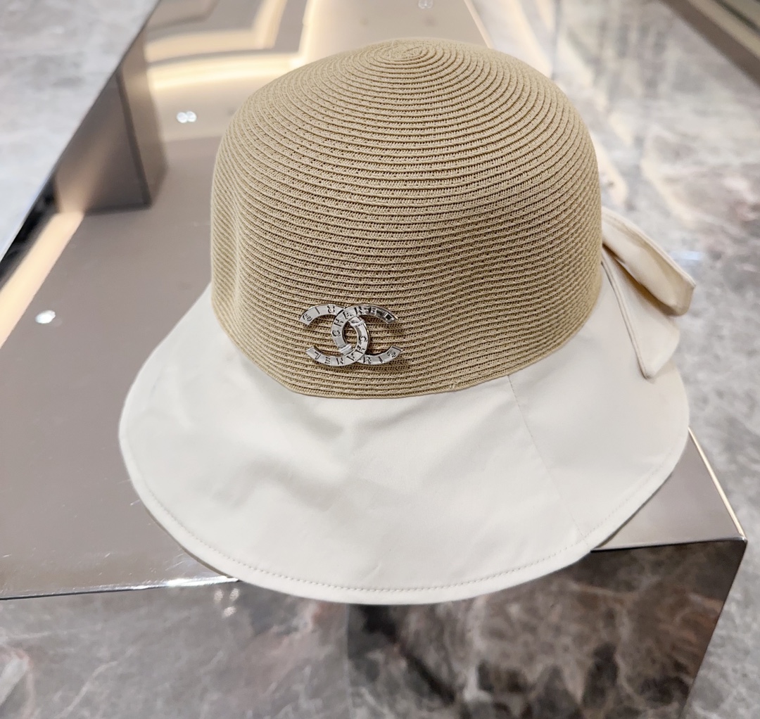 Chanel Sombreros Sombrero de paja Empalme Fashion