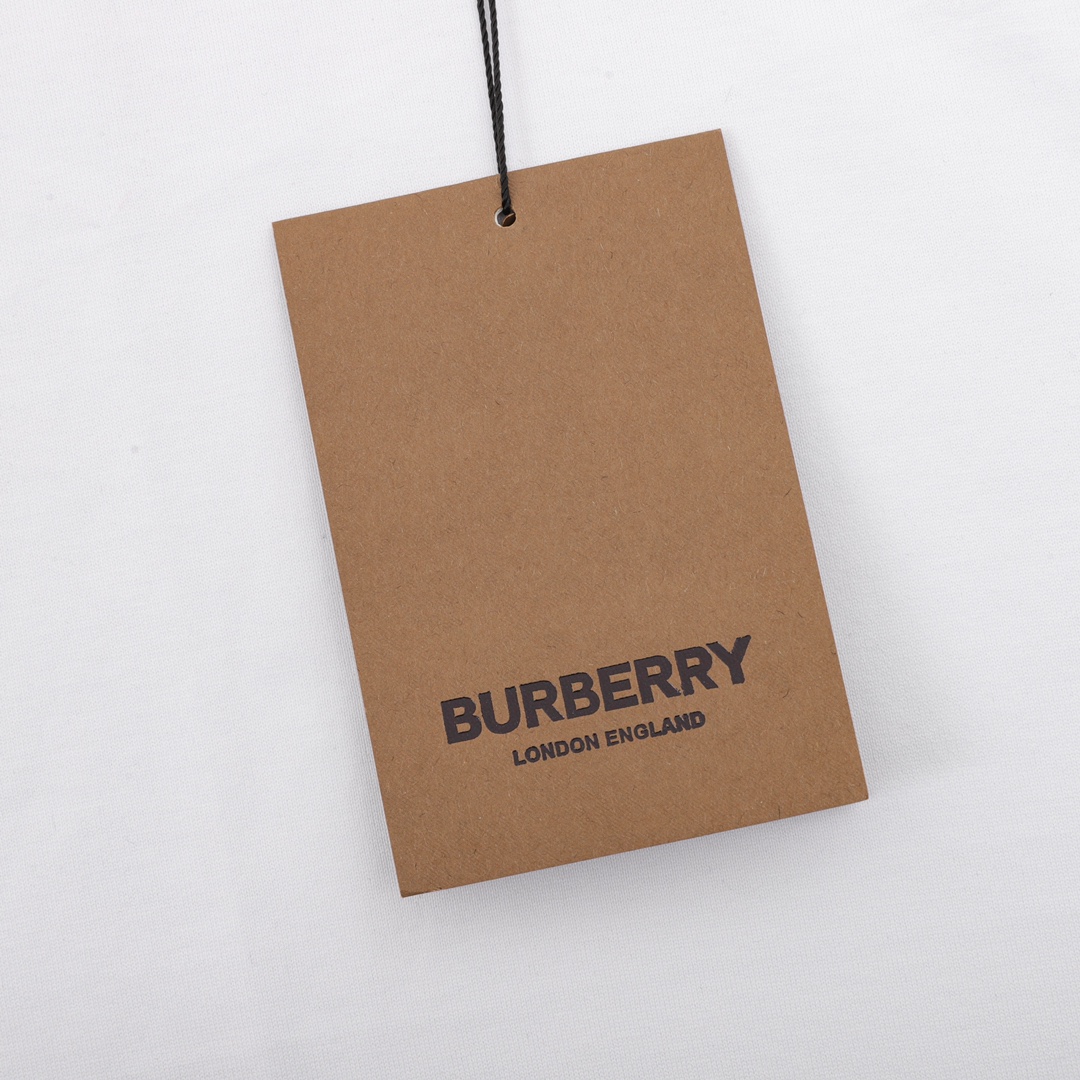 Burberry/巴宝莉 胸前B标刺绣格纹拼接短袖