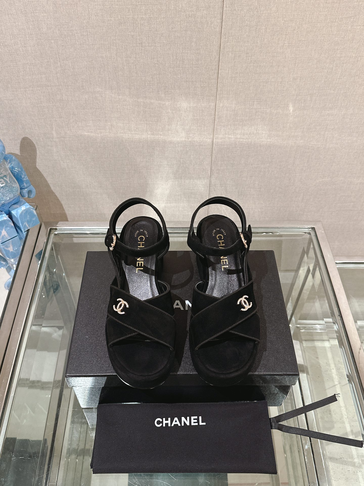 Chanel Chaussures Sandales vendre en ligne
 Chamois Peau de mouton Série d’été