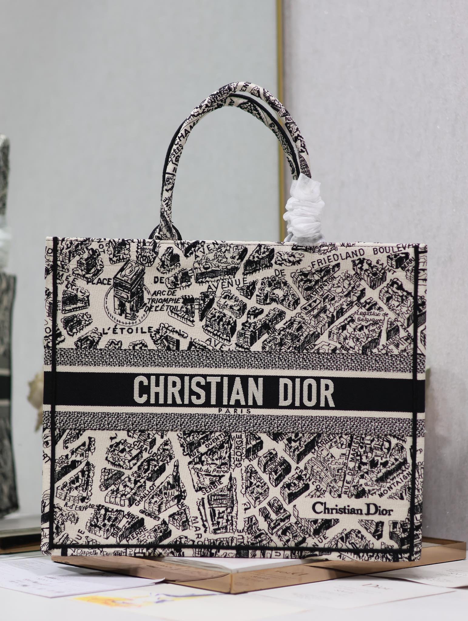 Dior Book Tote Handbags Tote Bags White Embroidery Fashion