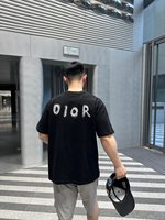 Dior Clothing T-Shirt Counter Quality
 Printing Short Sleeve