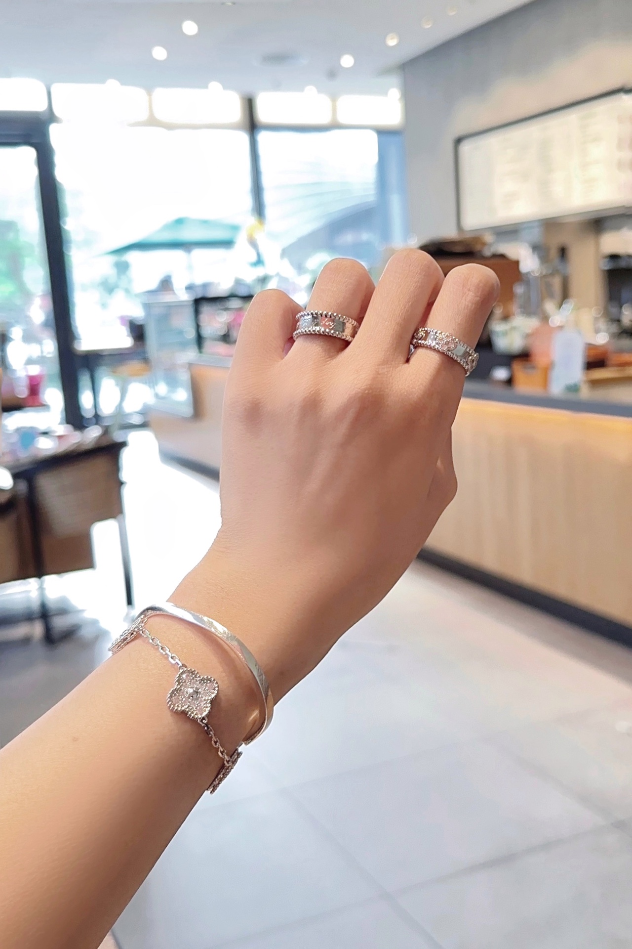 Van Cleef & Arpels 重工款vca窄版万花筒戒指