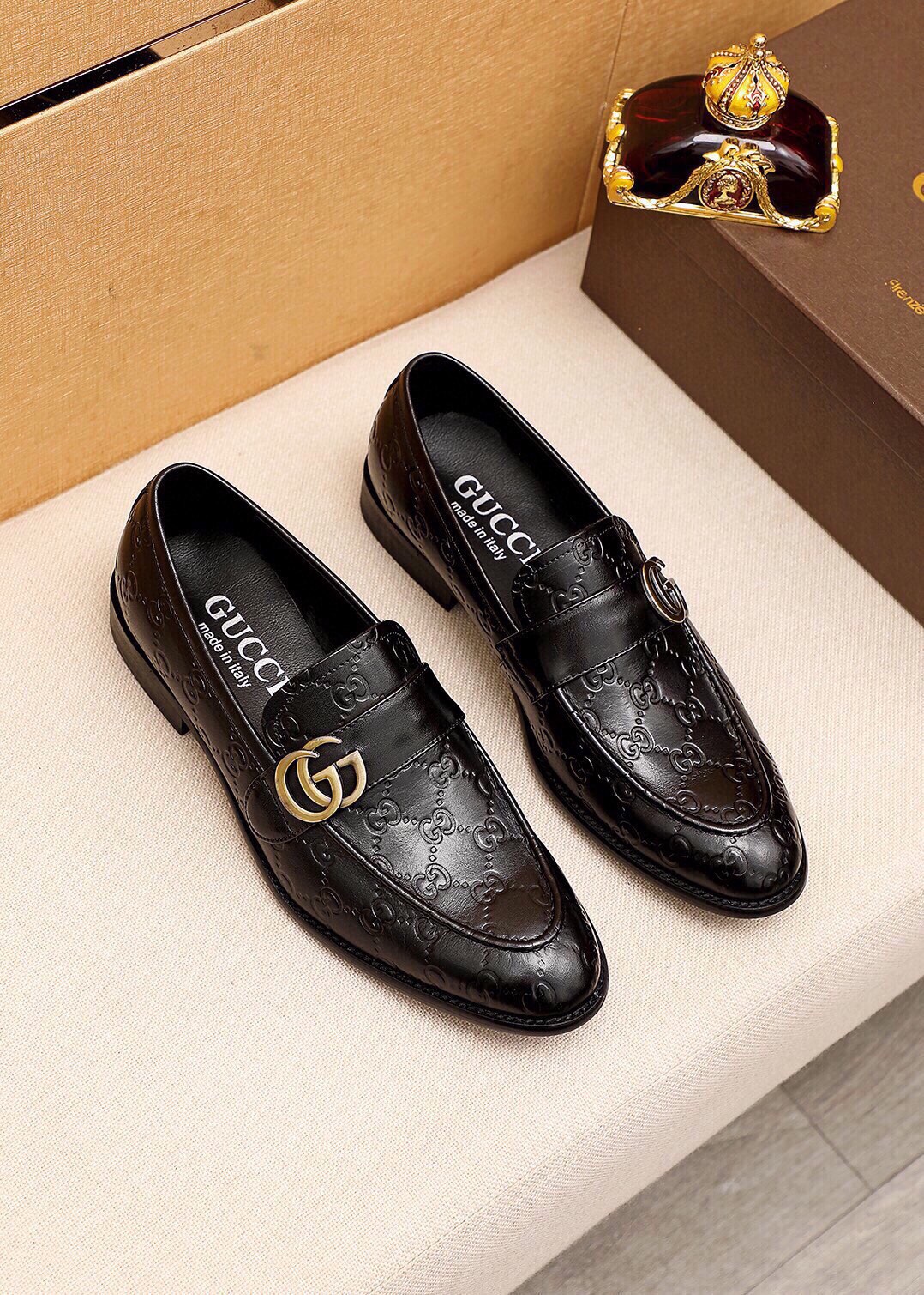 Gucci Shoes Plain Toe Gold Hardware Calfskin Cowhide Sheepskin Casual