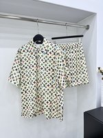 Louis Vuitton Kleding Overhemden Korte Broek Trainingspak Afdrukken Unisex Lente/Zomercollectie