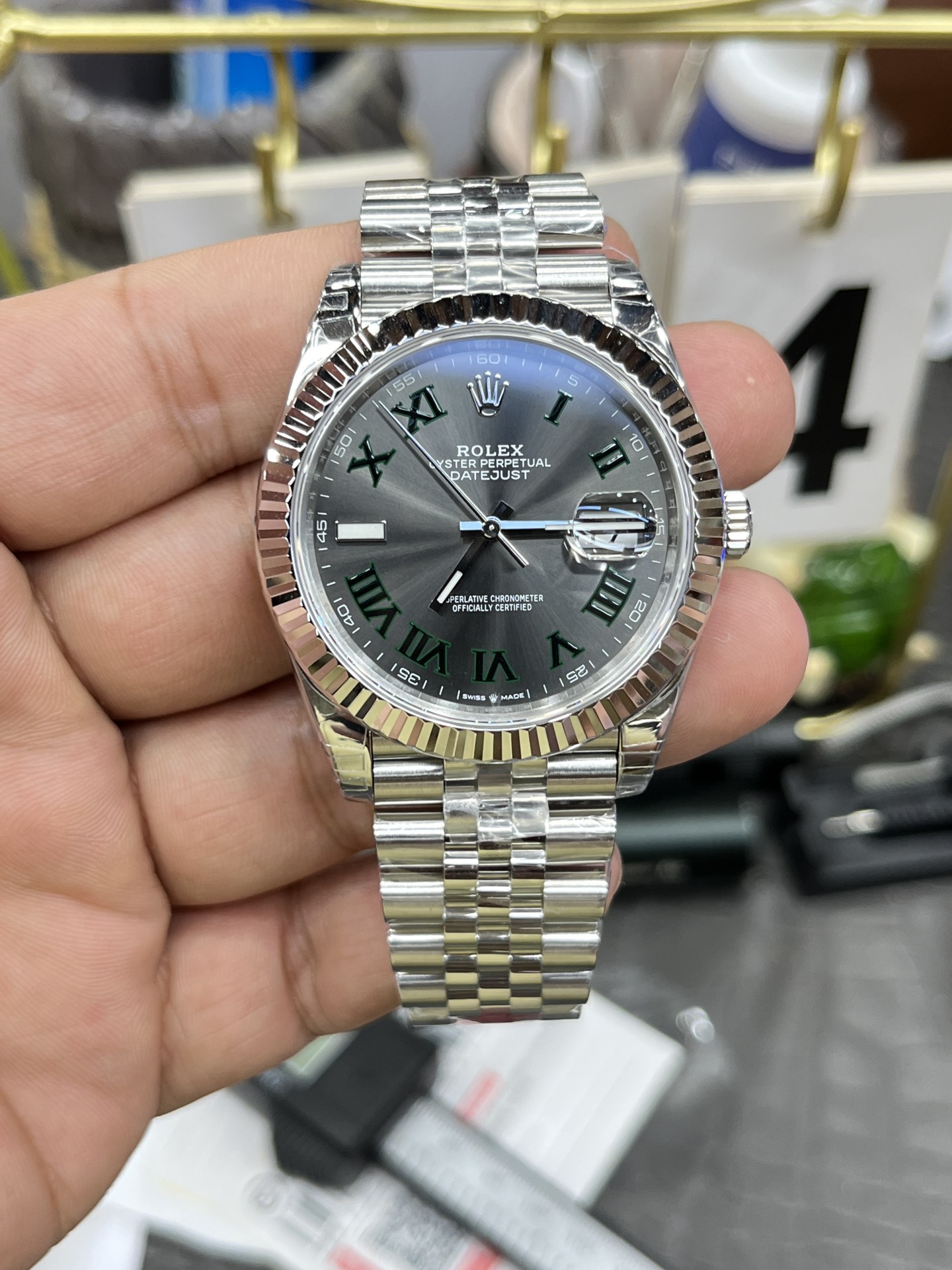 Rolex Datejust Zegarek Zielony Automatic Mechanical Movement