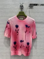 Gucci Abbigliamento Camicie & Camicette Rose Bianco Stampa Lana Collezione Primavera/Estate