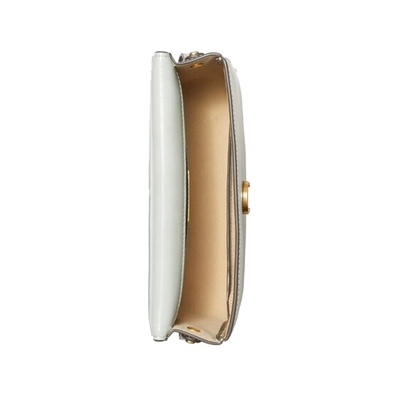 Tory Burch ～浅灰色 …………TB新款 Robinson 两用肩背包 选用精美的 spazzolato 皮革打造