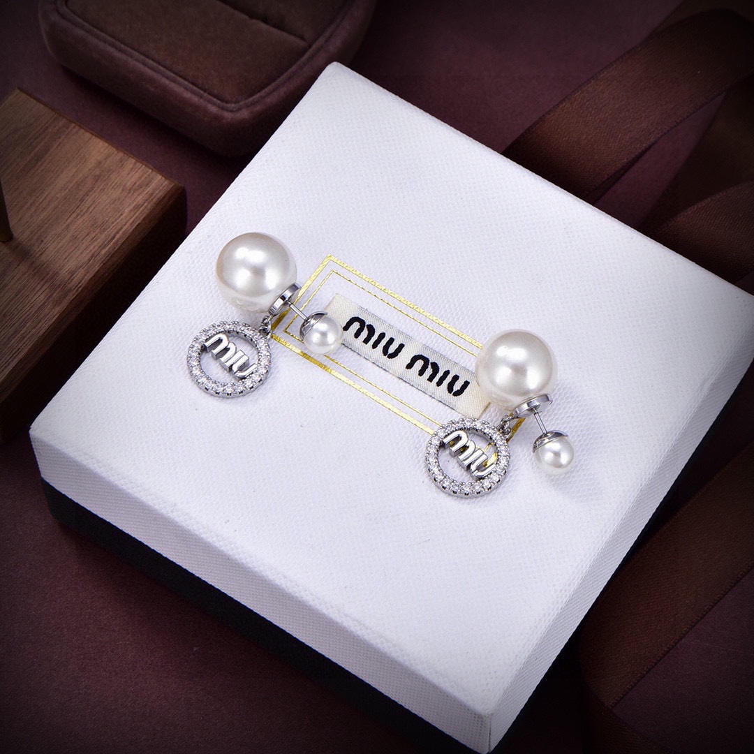 MiuMiu Jewelry Earring Yellow Brass