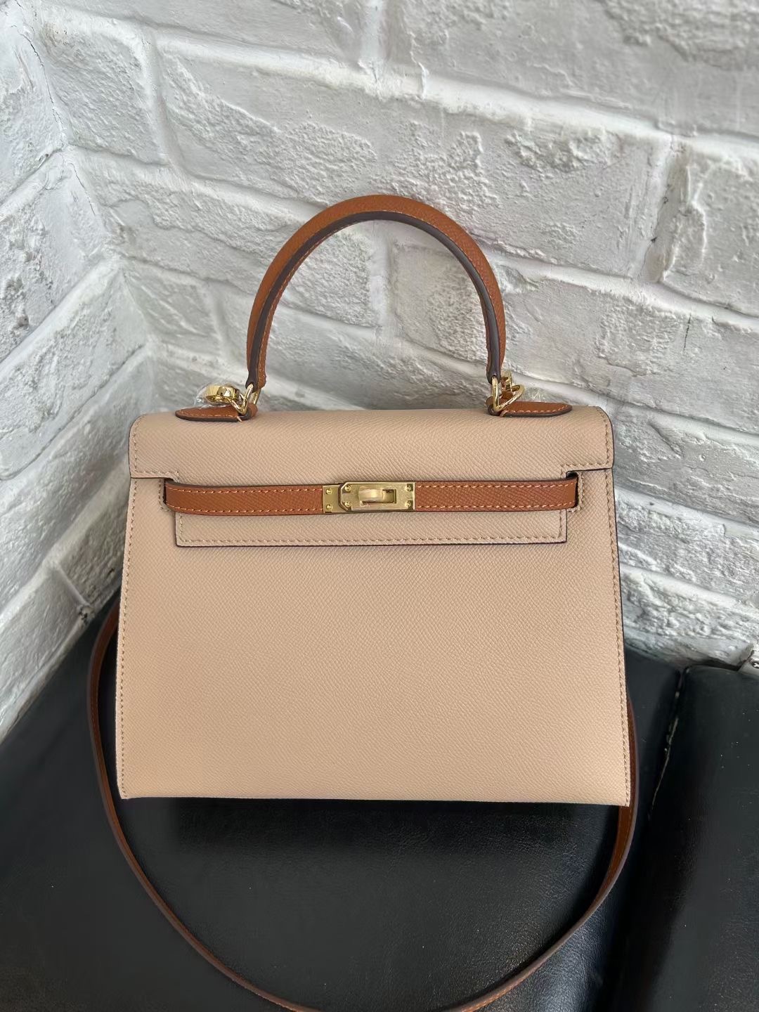 Hermes Kelly Bags Handbags Brown Coffee Color Cowhide Epsom