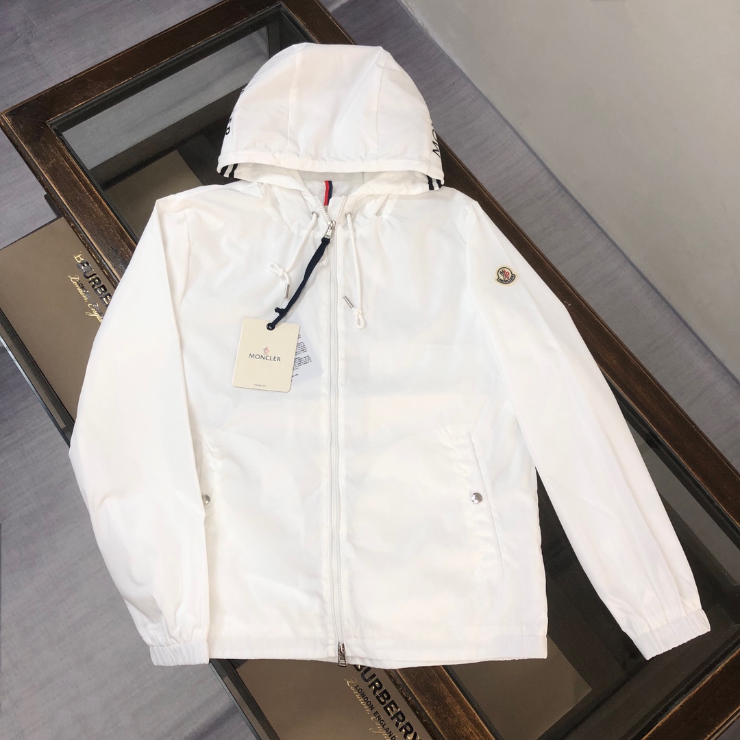 Moncler Kleding Jas &Jassen Zwart Wit Afdrukken Lentecollectie Fashion