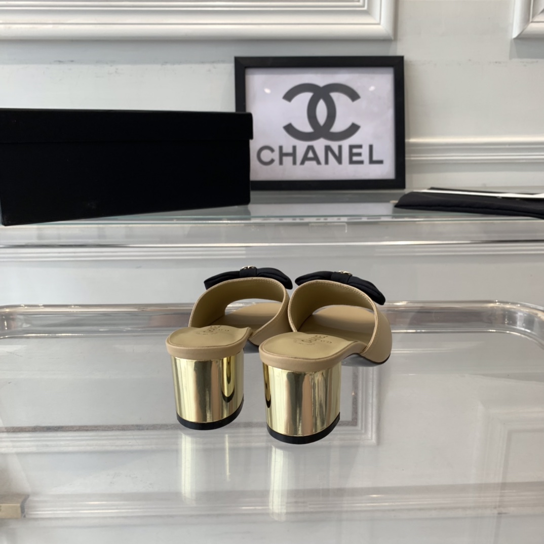 Chanel Chanel新款蝴蝶结拖鞋 夏天