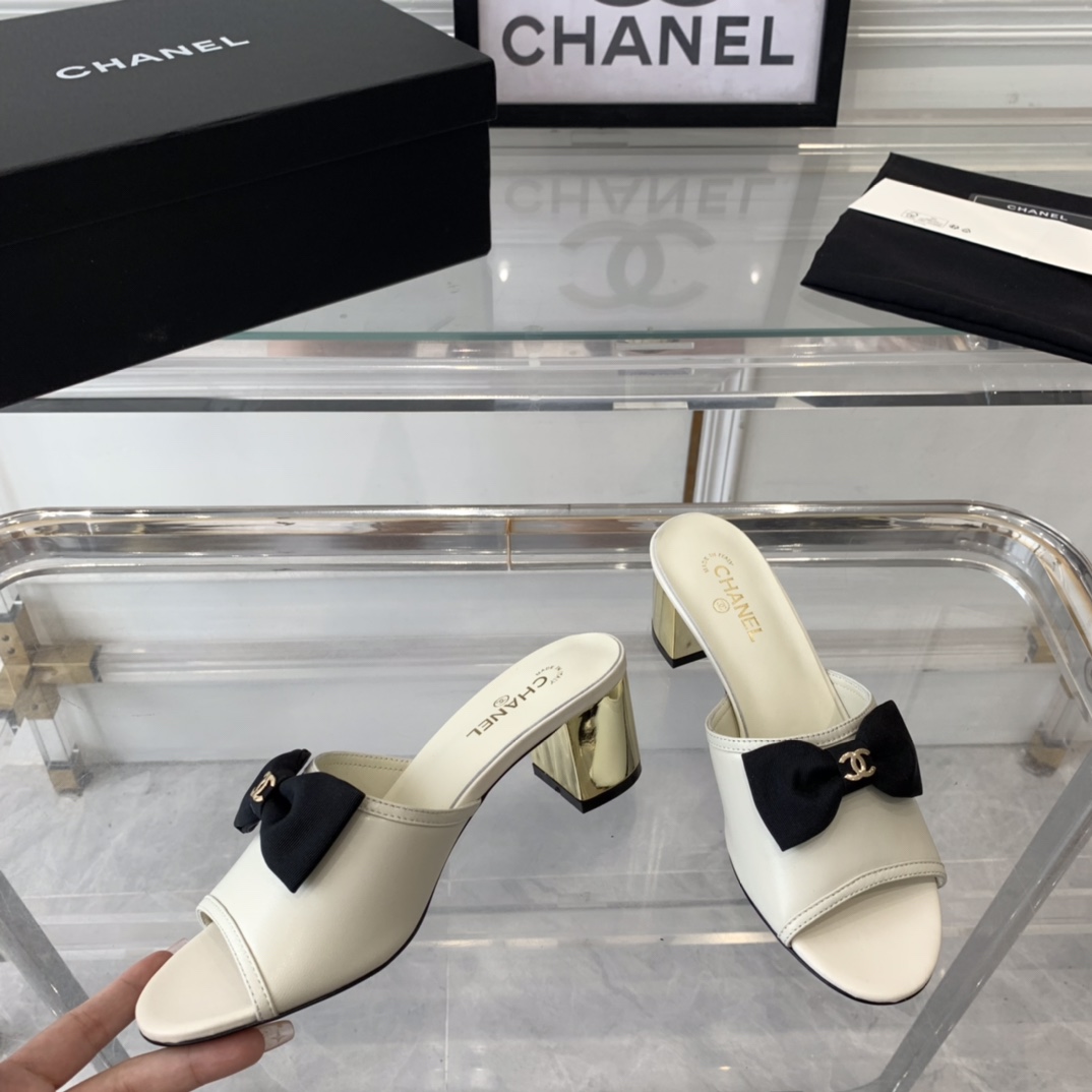 Chanel Chanel新款蝴蝶结拖鞋 夏天