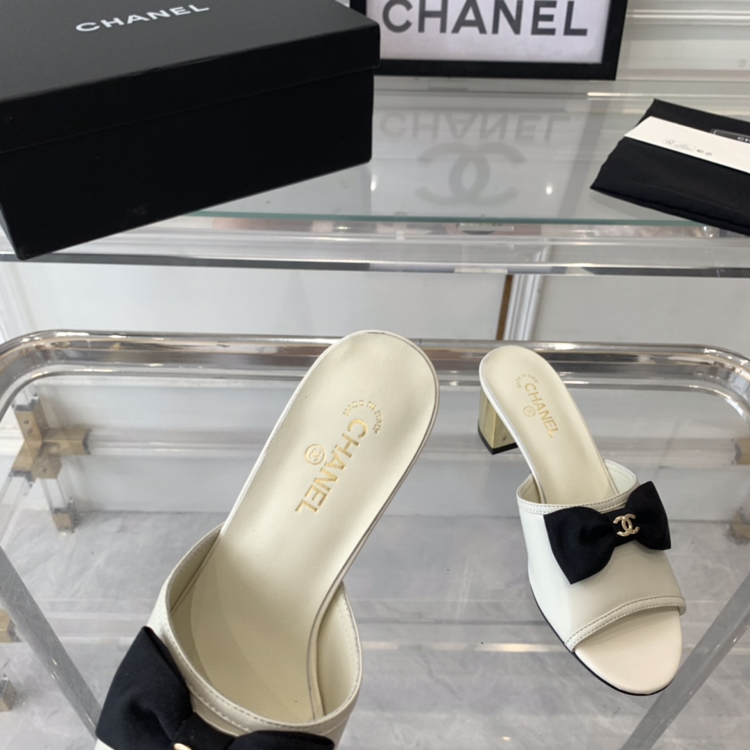 Chanel Chanel新款蝴蝶结拖鞋 夏天