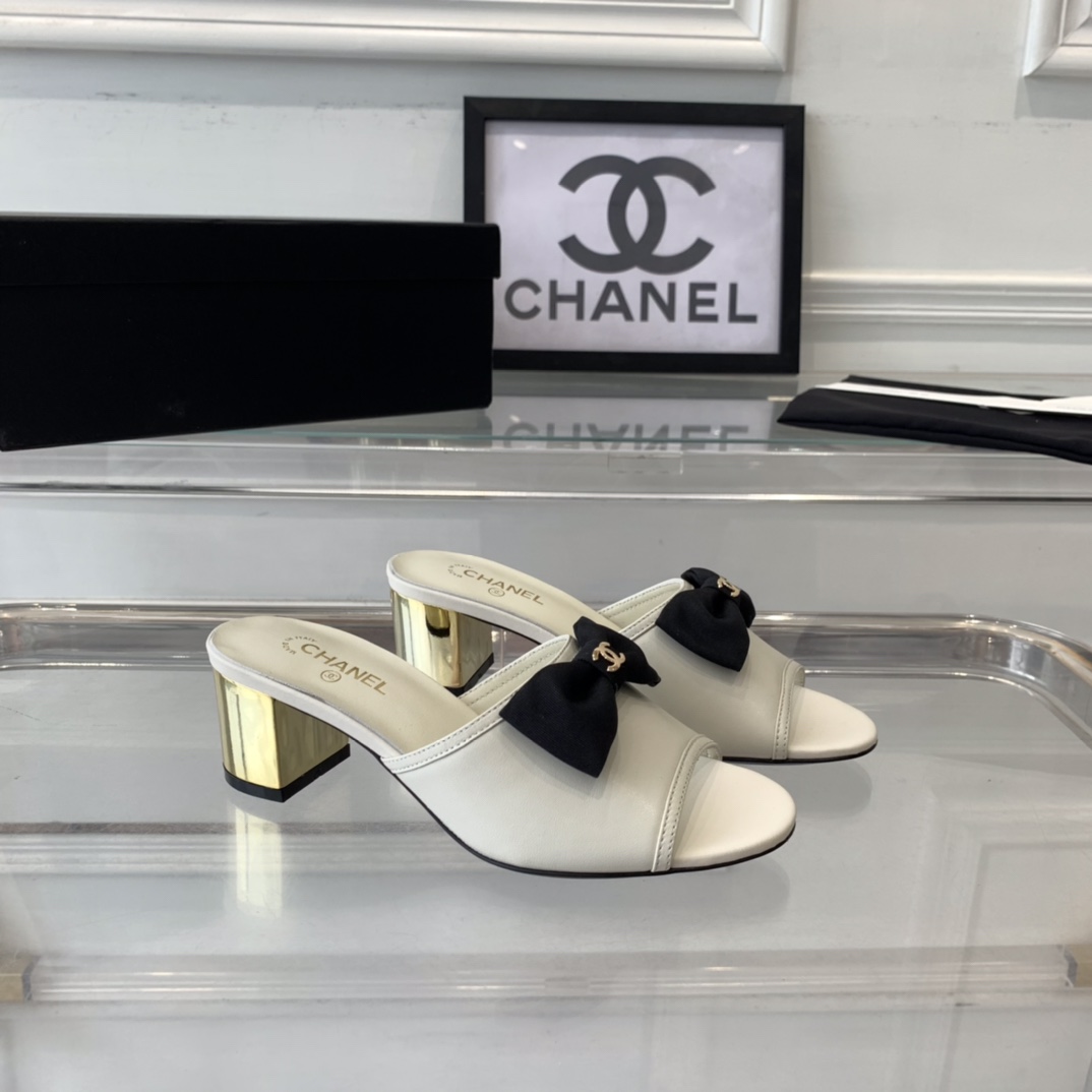 Chanel Chanel新款蝴蝶结拖鞋 夏天
