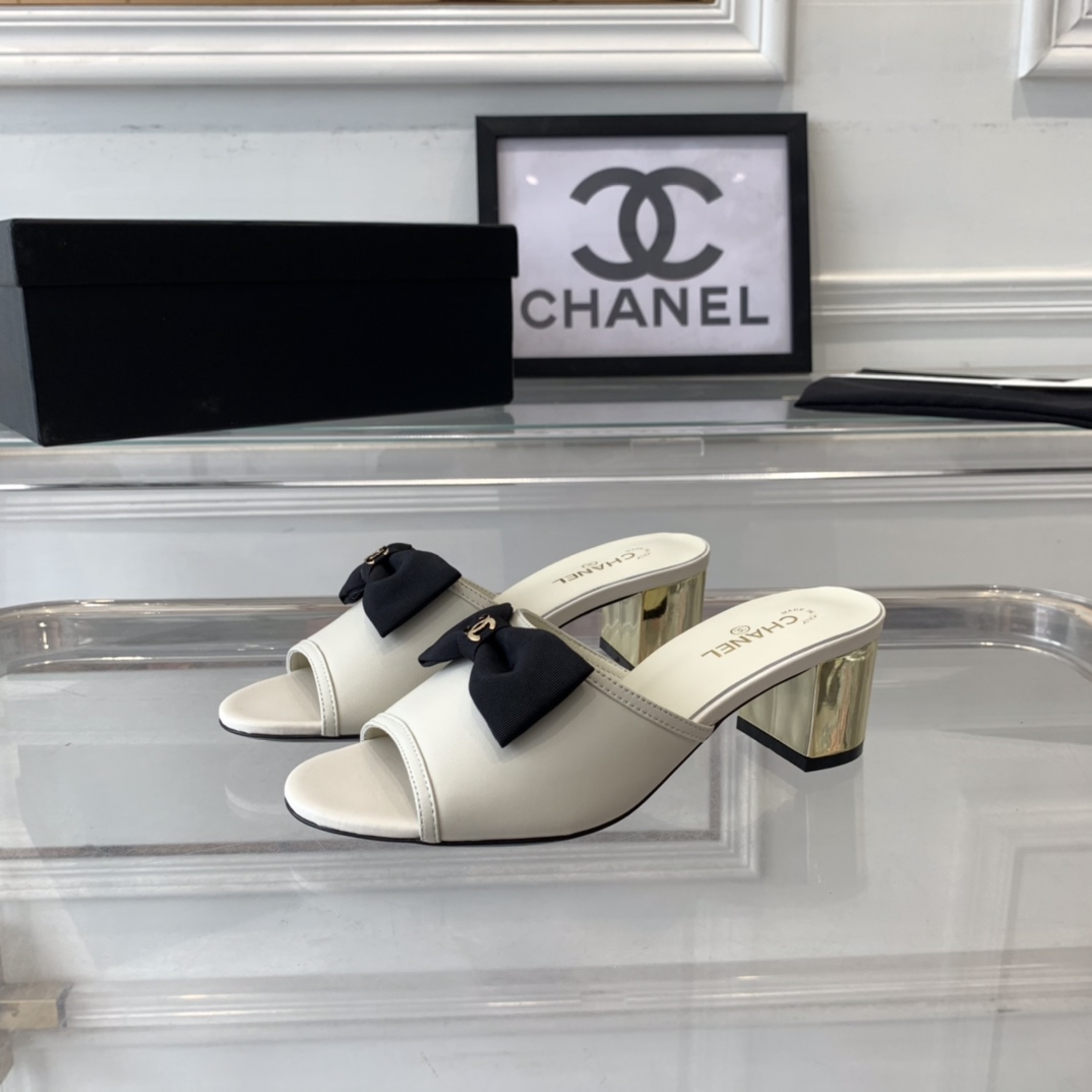 Chanel Chanel新款蝴蝶结拖鞋 夏天