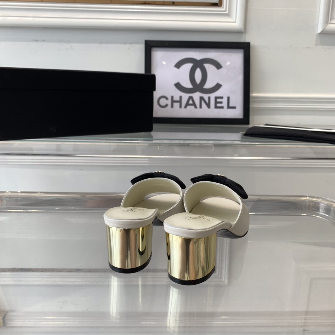 Chanel Chanel新款蝴蝶结拖鞋 夏天