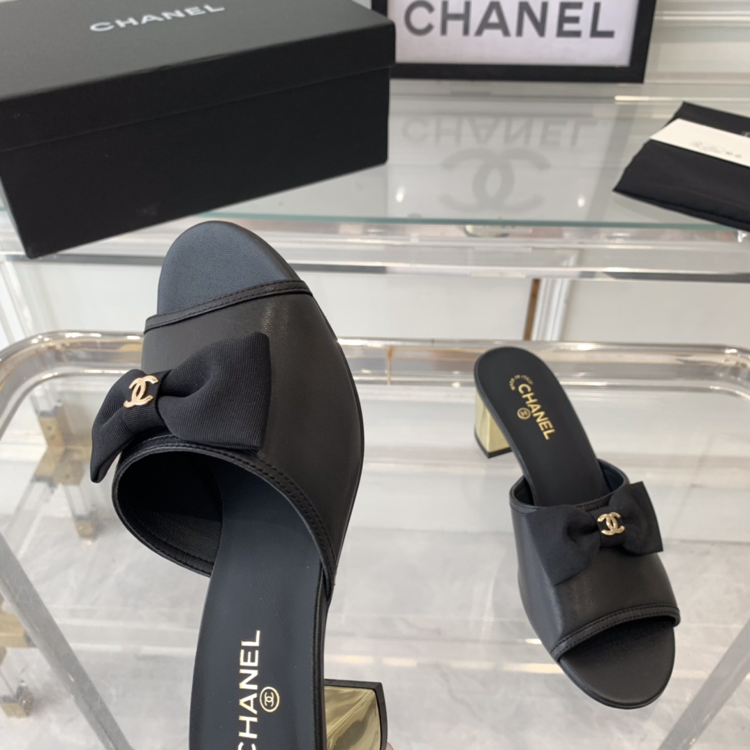 Chanel Chanel新款蝴蝶结拖鞋 夏天