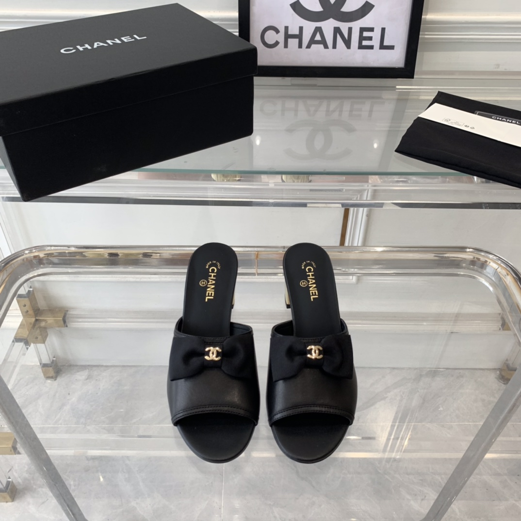 Chanel Chanel新款蝴蝶结拖鞋 夏天