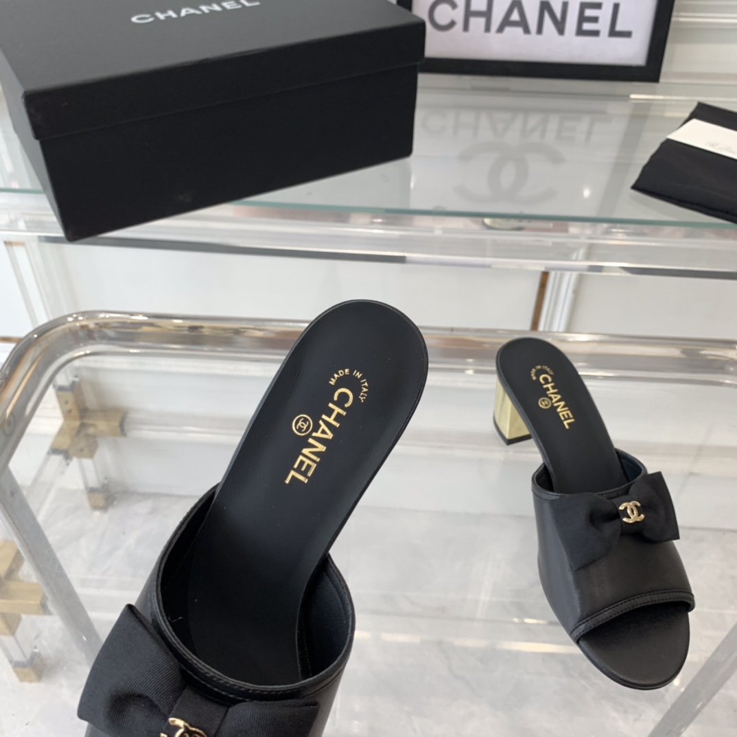 Chanel Chanel新款蝴蝶结拖鞋 夏天