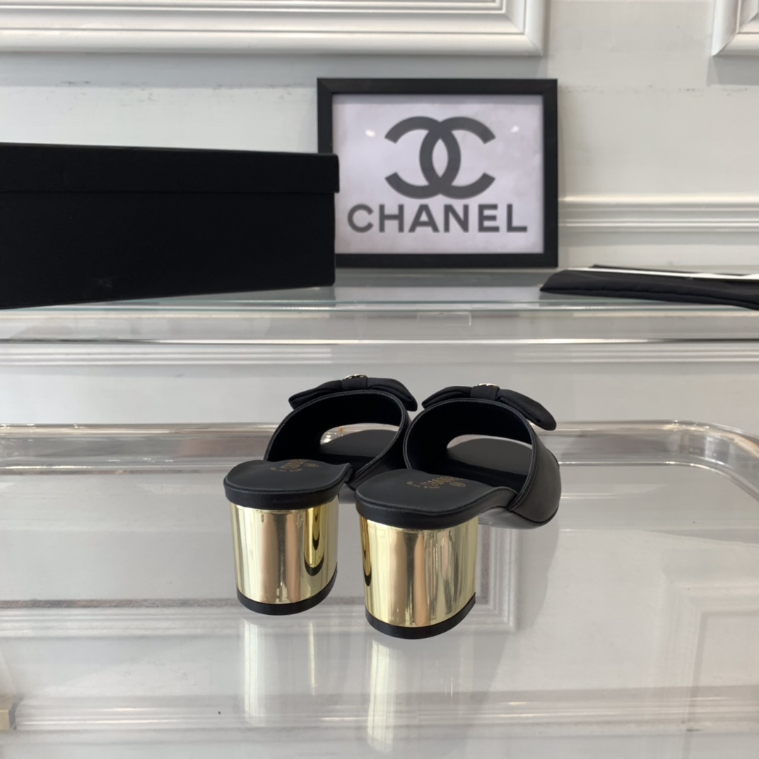 Chanel Chanel新款蝴蝶结拖鞋 夏天