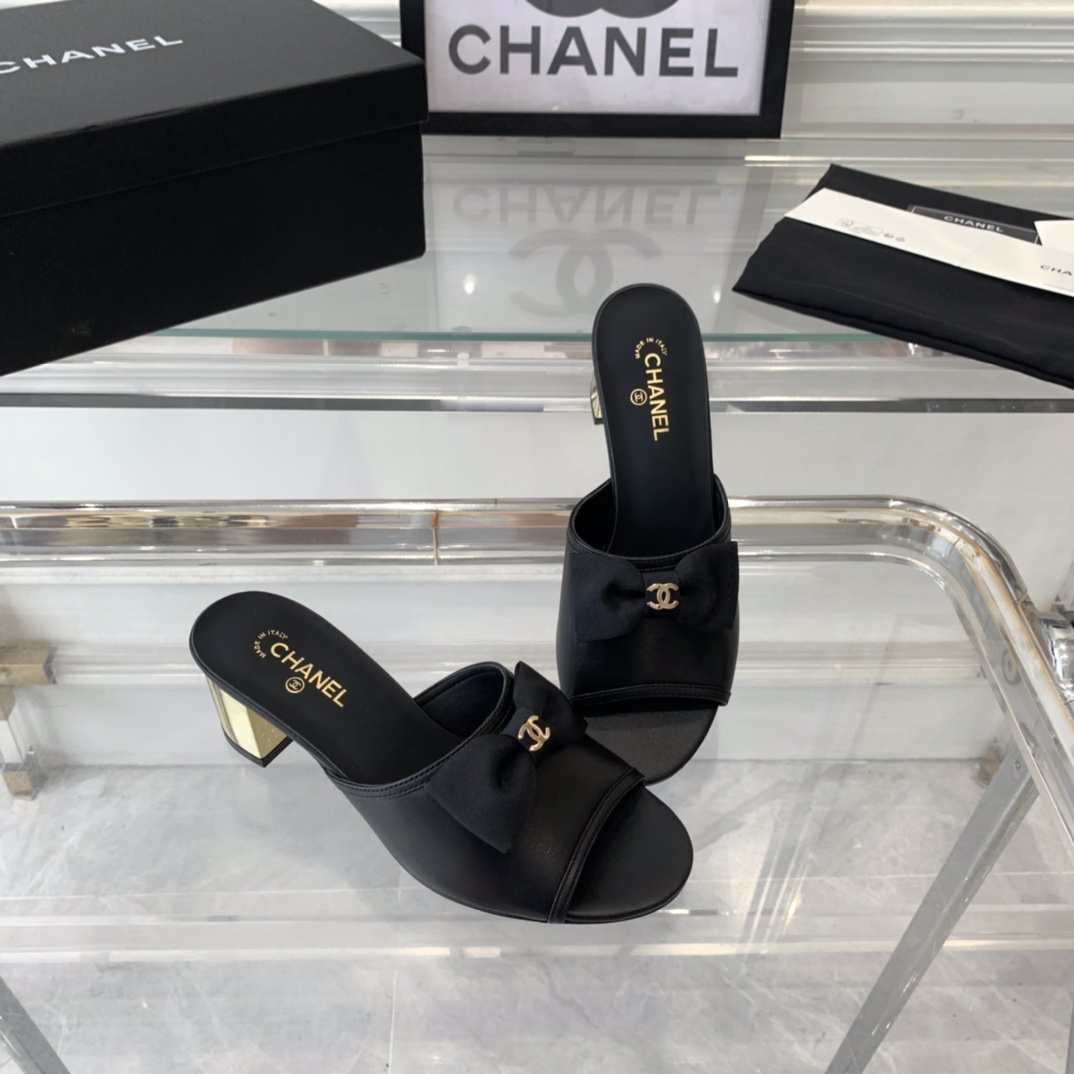 Chanel Chanel新款蝴蝶结拖鞋 夏天
