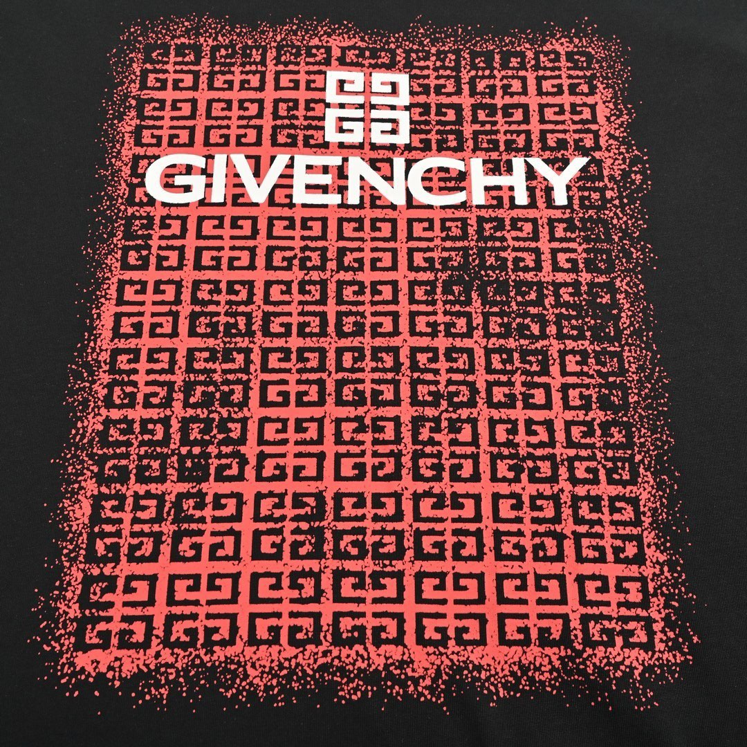 纪梵希/Givenchy 夏季涂鸦喷墨印花圆领短袖T恤