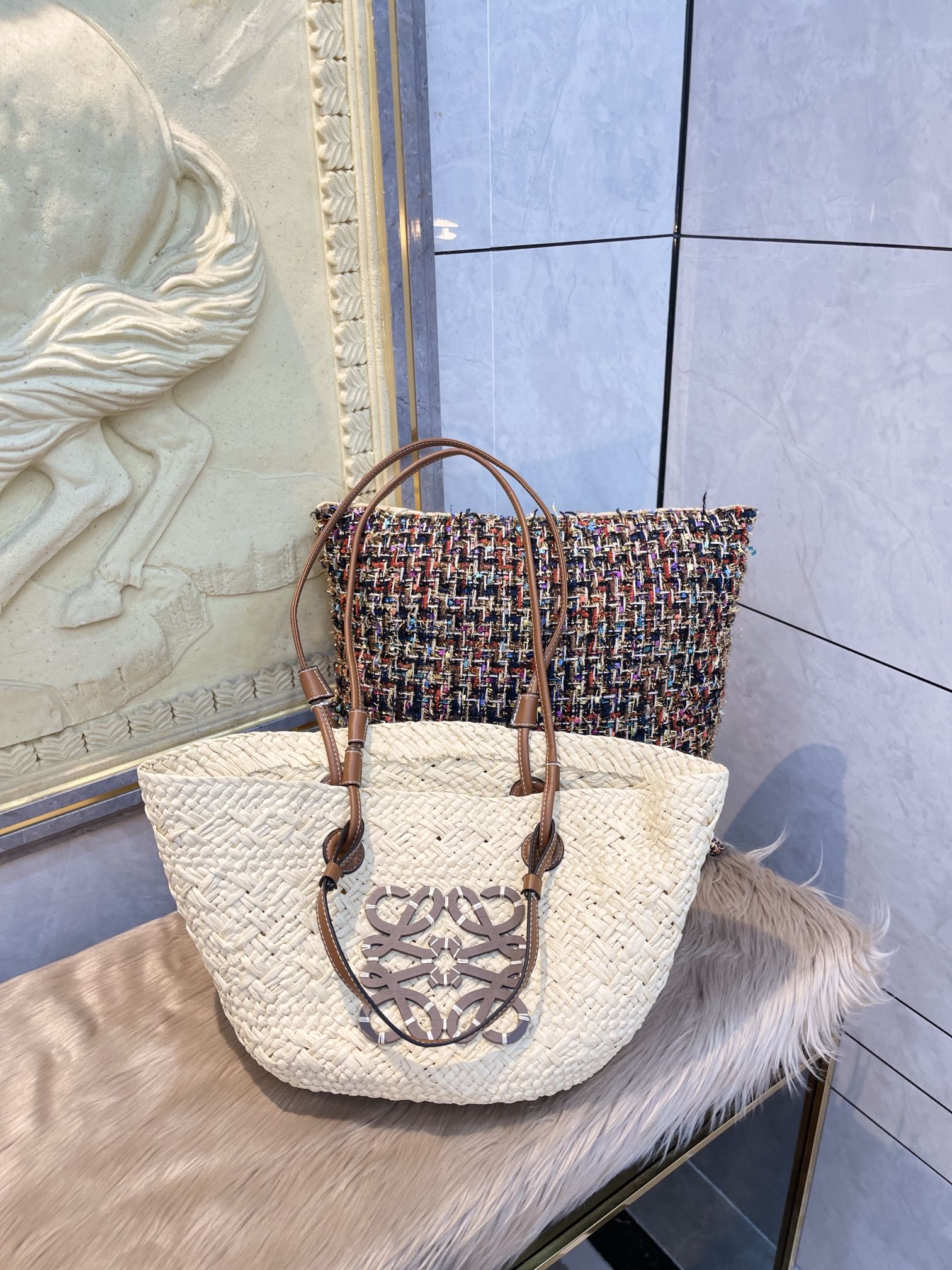 Loewe Handbags Crossbody & Shoulder Bags sell Online
 Weave Raffia Straw Woven Summer Collection