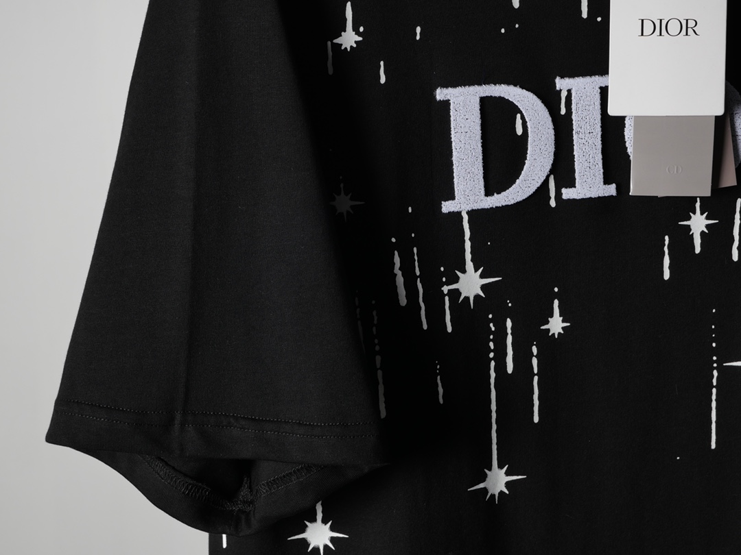 Dior DIOR/迪奥24SS春夏新款流星印花刺绣LOGO短袖T恤
