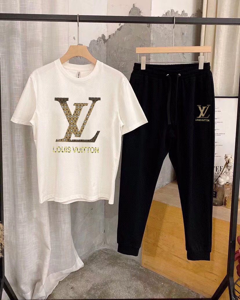 Louis Vuitton Vêtements T-Shirt Tenues Deux Pièces & Ensembles Assortis Manches courtes