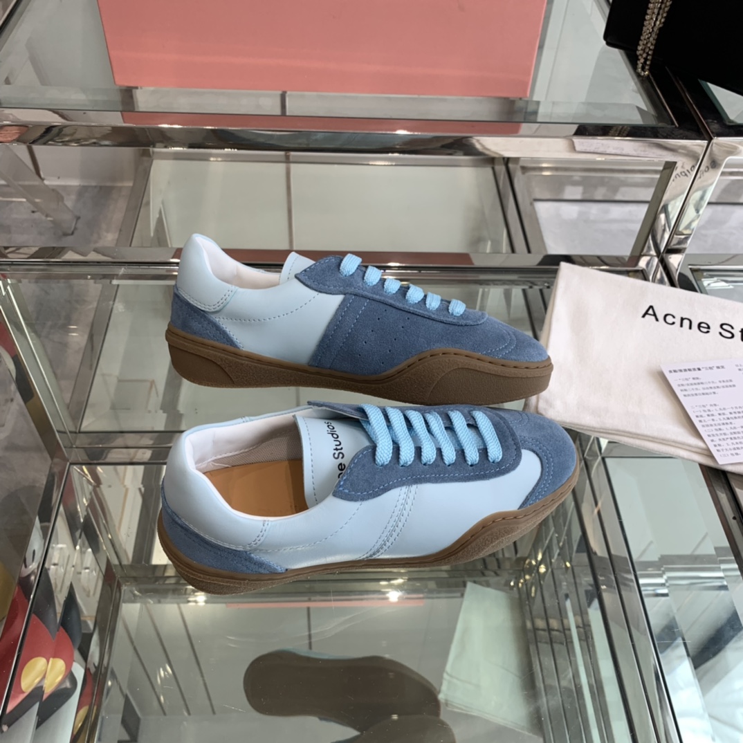 AcneStudios 2024ss New Stars Tetsu White Sneakers: Leather and Skin Collage Design. - 图片 8