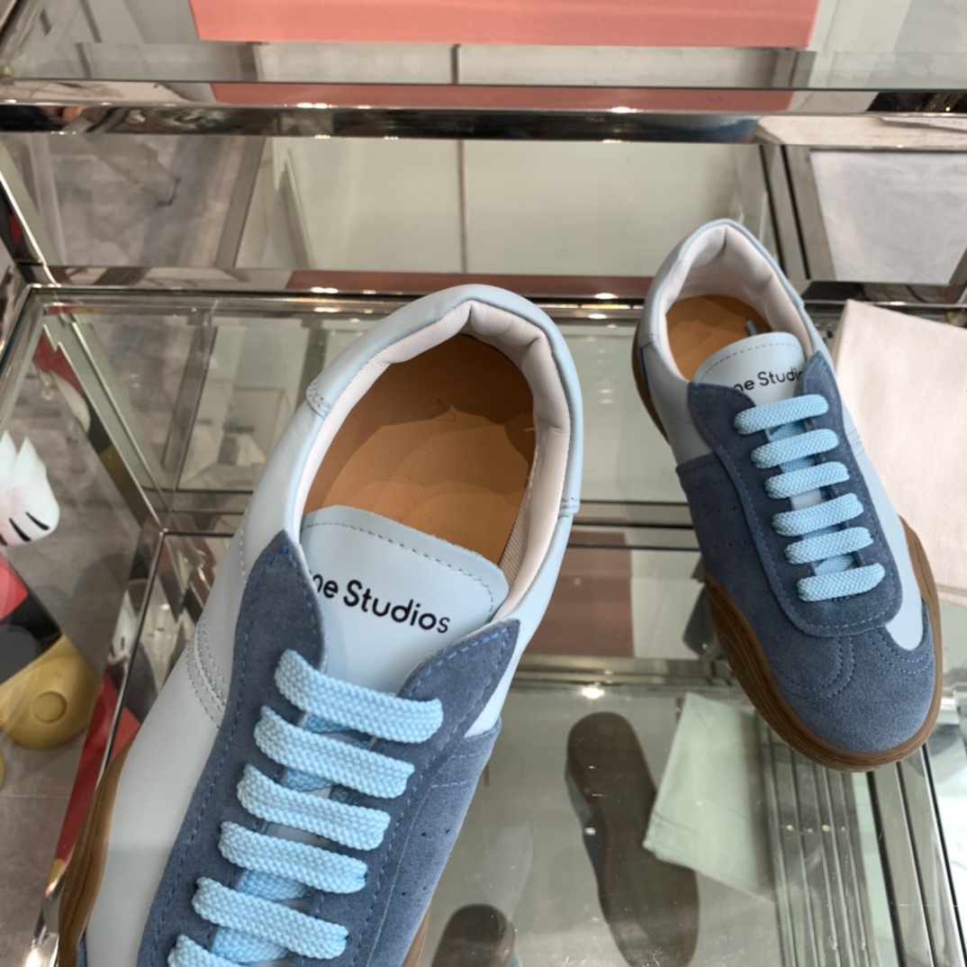 AcneStudios 2024ss New Stars Tetsu White Sneakers: Leather and Skin Collage Design. - 图片 4